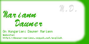 mariann dauner business card